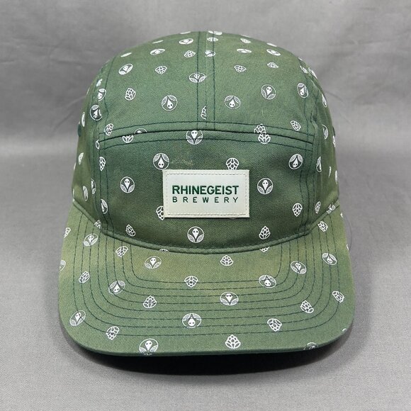 Rhinegeist Brewery Strapback Hat Cap Green 5 panel Beer Cincinnati Ohio USA Mens - Picture 2 of 15